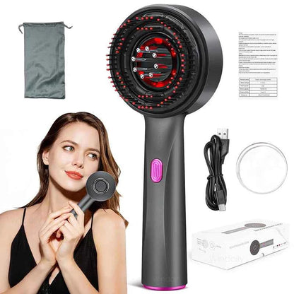 3 in 1 Red Light Therapy Head Massage Comb Hair Oil Applicator  Waterproof Hair Growth Vibration Electric Scalp Massager Brush