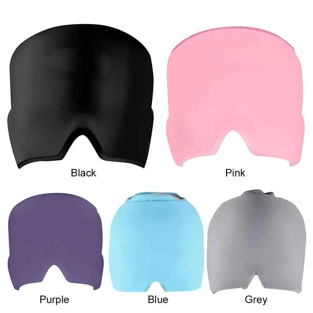 Migraine Relief Hat headache hat Gel Hot Cold Therapy Ice Cap For Relieve Pain Head Wrap Face Mask Head Massage Sleep Eye Mask
