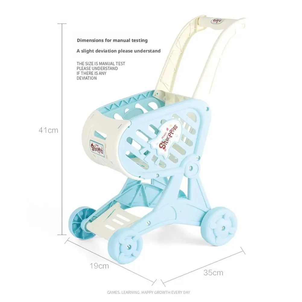 Kids Shopping Cart Toy Supermarket Pretend Play Trolley
