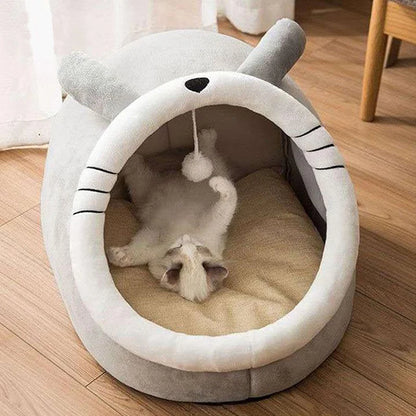 Cat Bed Cave Deep Sleep Foldable Washable Pet Bed