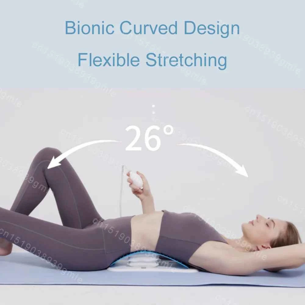 Electric Back Massager Stretch Lumbar Support Relaxation Spine Pain Relief Lower Traction Corrects Waist Multi-Level Adjustable
