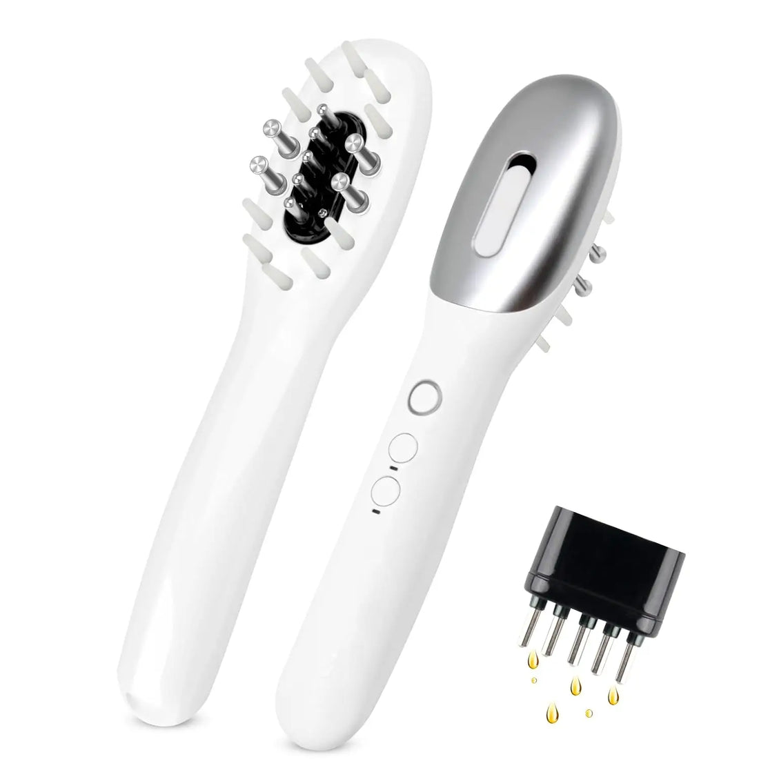 3 in 1 EMS Hair Growth Massage Comb with Hair Oil Dispenser Red Blue Light AntiHair Loss High Frequency Vibration Scalp Massager