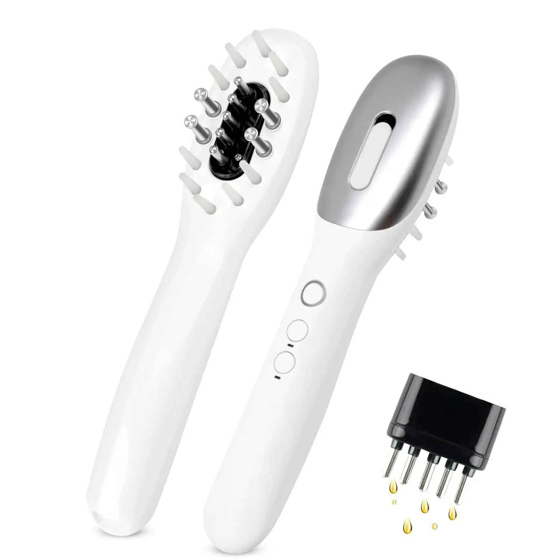 3 in 1 EMS Hair Growth Massage Comb with Hair Oil Dispenser Red Blue Light AntiHair Loss High Frequency Vibration Scalp Massager