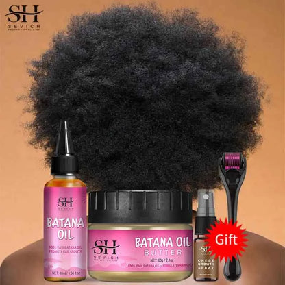 Fast Hair Growth Set Batana oil Traction Alopecia Hair Mask Anti Break Loss Hair Growth Oil Baldness Treatment chebe hair oil