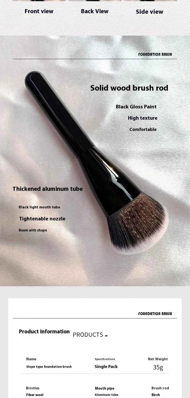 Professional Liquid Foundation Brush Foundation BB Cream Brush Blush Brushes Make Up Tool for Blending Liquid Cream Beauty Tools
