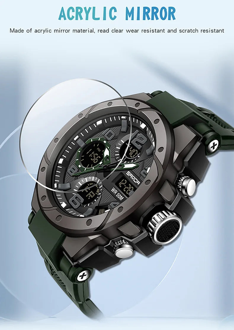 SANDA Waterproof Sports Watch Digital Couple Outdoor