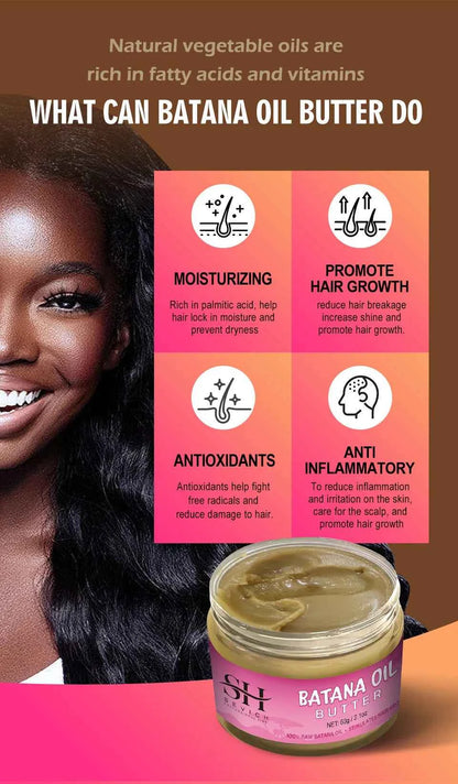 Fast Hair Growth Set Batana oil Traction Alopecia Hair Mask Anti Break Loss Hair Growth Oil Baldness Treatment chebe hair oil