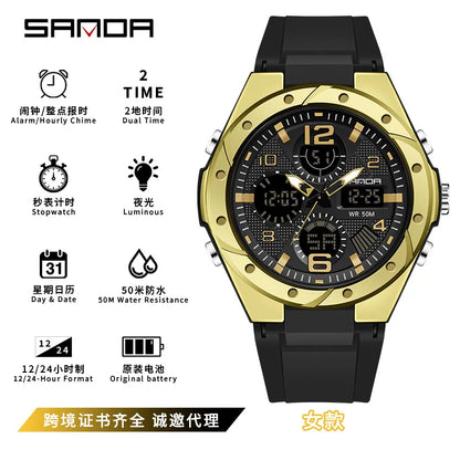 SANDA Waterproof Sports Watch Digital Couple Outdoor
