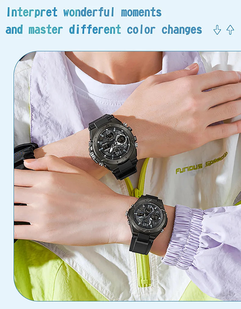 SANDA Waterproof Sports Watch Digital Couple Outdoor