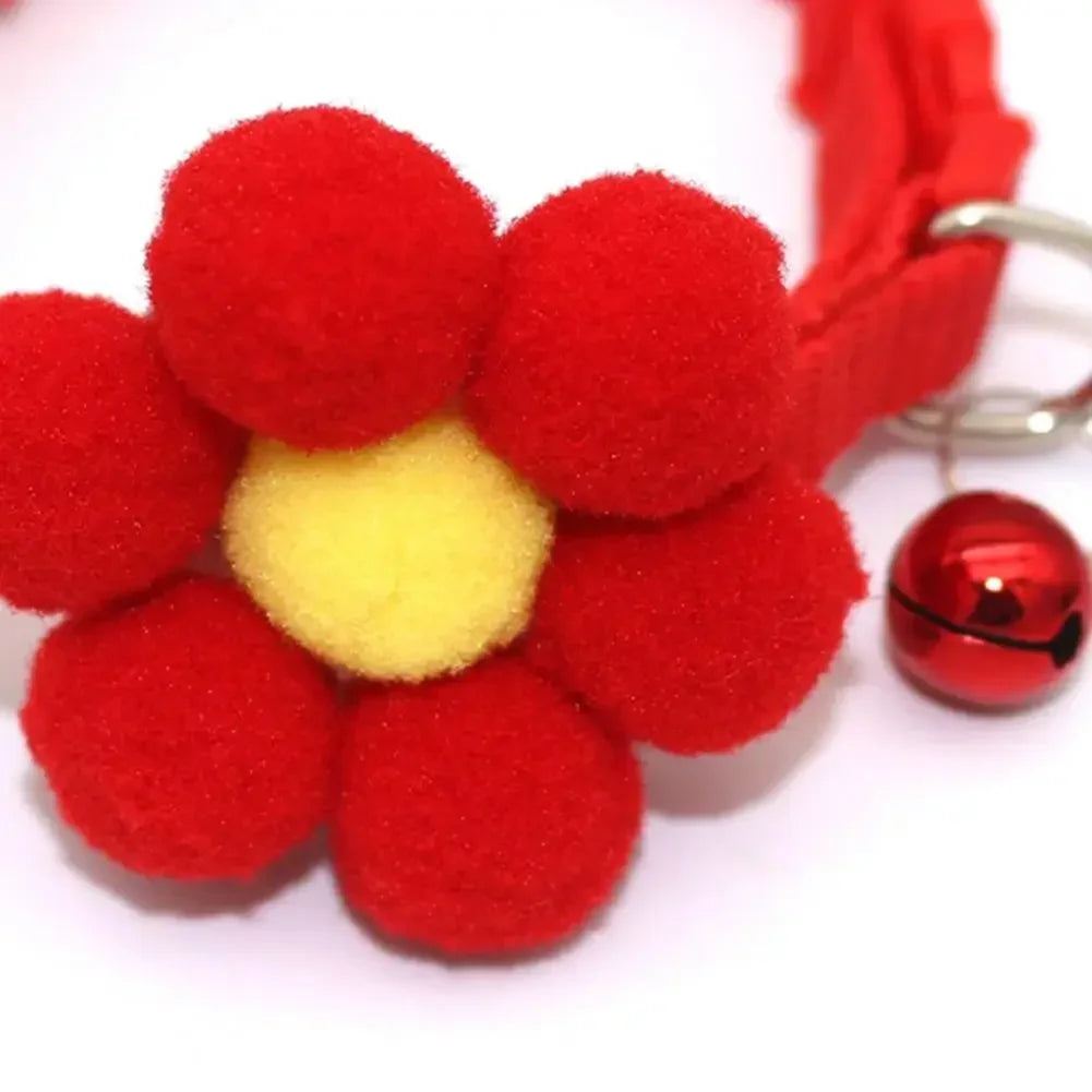 Cute Cat Collar with Bell Bowknot Adjustable Kitten Collar