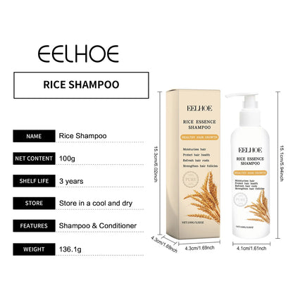 Rice Shampoo and Conditioner for Hair Growth Moisturizing Scalp Deep Cleansing to Strengthen Hair Oil of Rosemary Shampoo 100g
