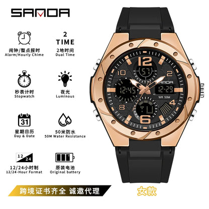 SANDA Waterproof Sports Watch Digital Couple Outdoor