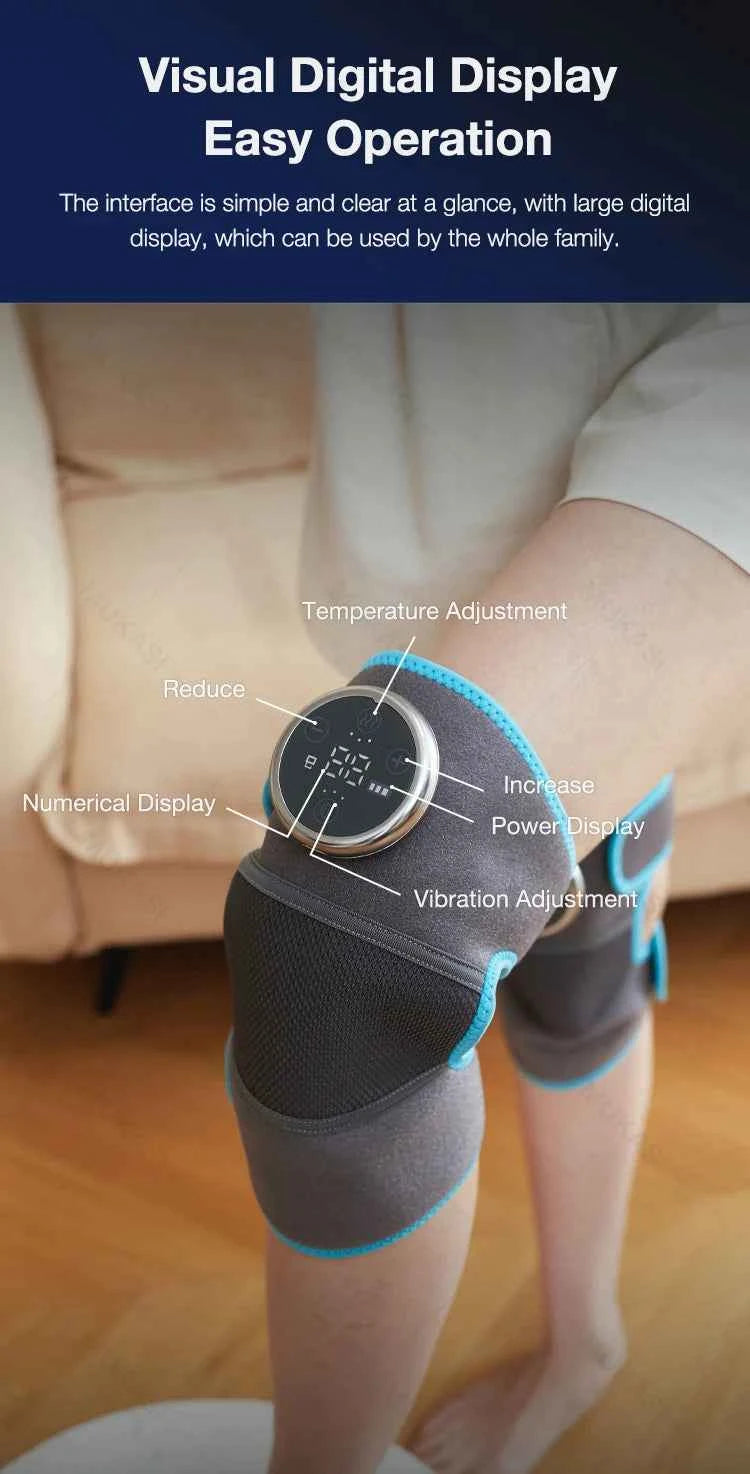 Heating Knee Massager Electric Shoulder Vibrating Massage Pad For Physiotherapy Leg Arthritis Elbow Joint Pain Relief Therapy