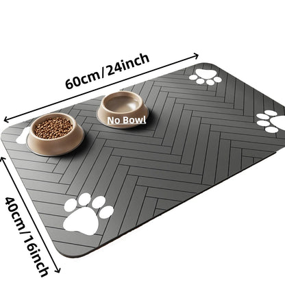 Pet Feeding Mat Waterproof Absorbent Non Slip Dog Cat