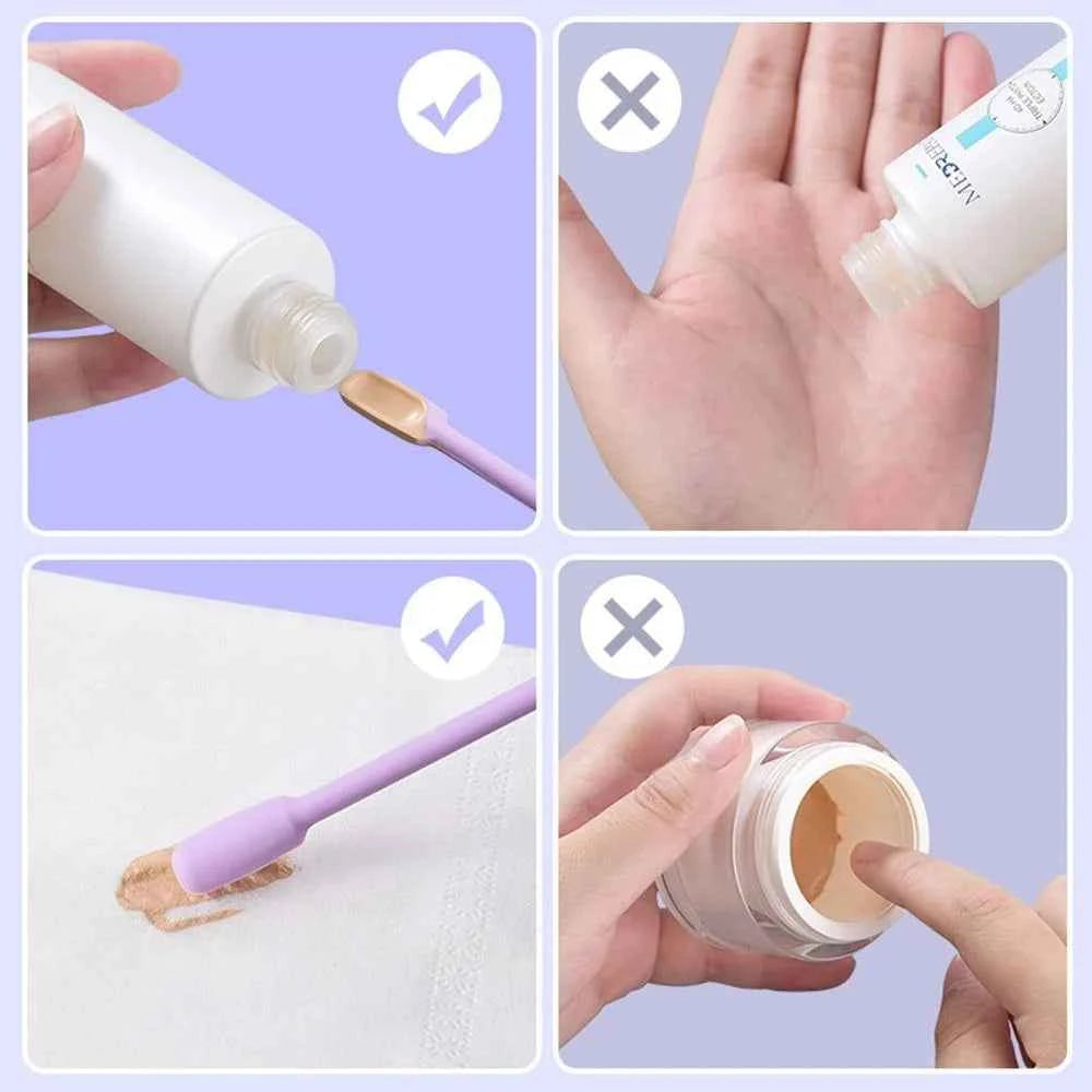 Face Mask Brush Cosmetic Last Drop Scoop Beauty Tools Silicone Spatula Deep Bottle Scraper Cosmetics Spoon Makeup Brushes
