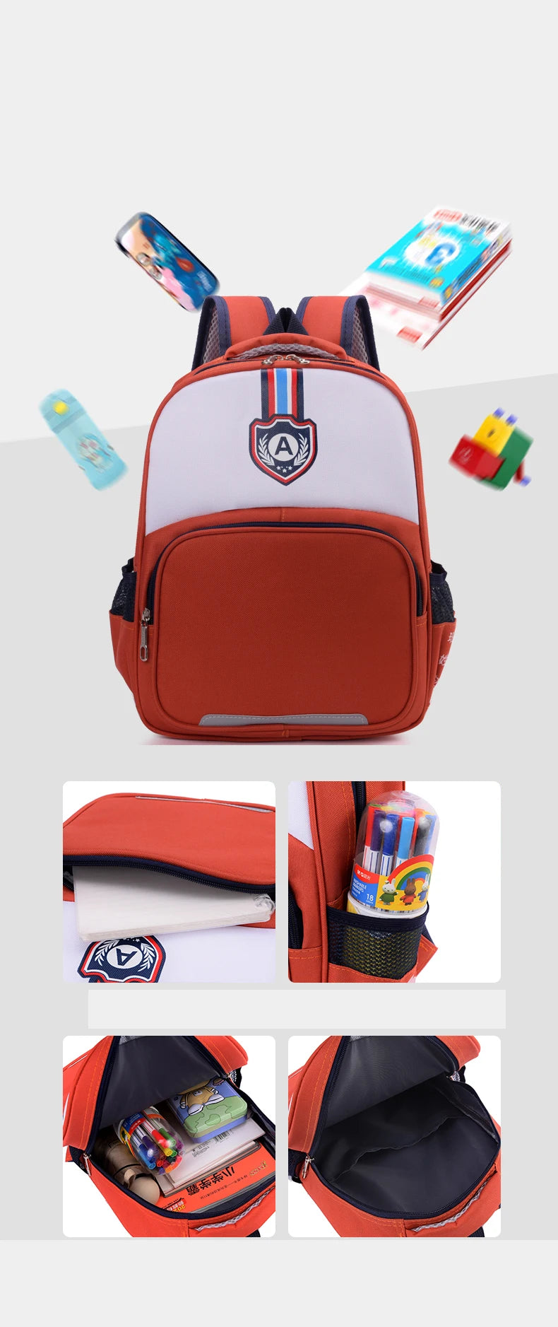 Kids School Backpack Waterproof Lightweight Oxford Bag