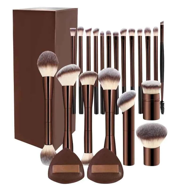 20-piece Makeup Brush Set Foundation Concealer Powder Eyeshadow Blush Brush Mushroom Head Blending Face Beauty Makeup Tools