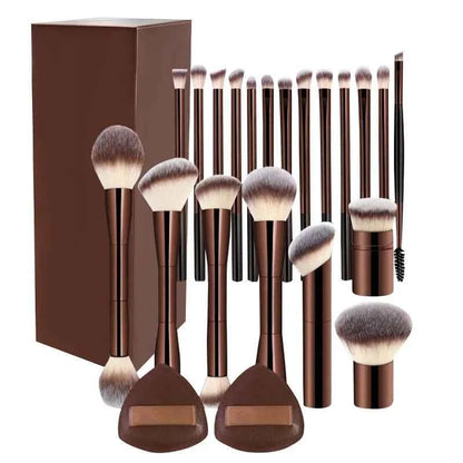 20-piece Makeup Brush Set Foundation Concealer Powder Eyeshadow Blush Brush Mushroom Head Blending Face Beauty Makeup Tools