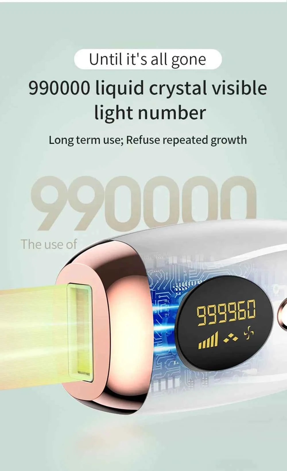 HOMEFISH Laser Epilator IPL Hair Removal For Women Body Bikini Facial 990000 Flashes Permanant Painless IPL Hair Remover Laser