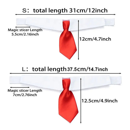 Pet Tuxedo Bow Tie Collar Cotton Formal Dog Cat Accessory