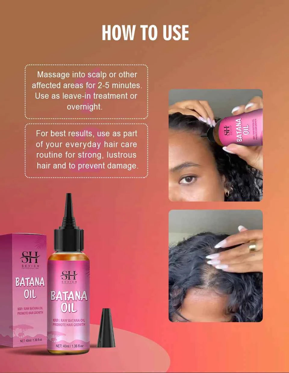 Fast Hair Growth Set Batana oil Traction Alopecia Hair Mask Anti Break Loss Hair Growth Oil Baldness Treatment chebe hair oil
