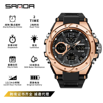 SANDA Waterproof Sports Watch Digital Couple Outdoor