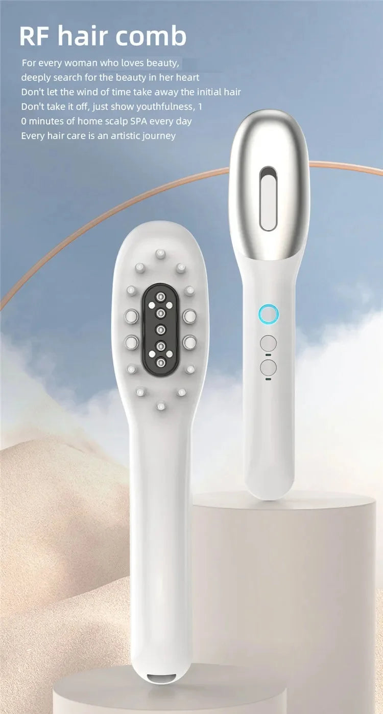Electric EMS Scalp Massager Comb LED Light Head Massager with Hair Oil Applicator for Scalp Relax Hair Growth Fit All Hairstyle