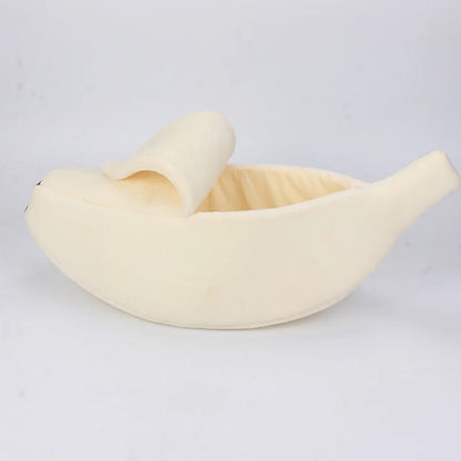 Banana Cat Bed House Cute Plush Warm Winter Pet Bed