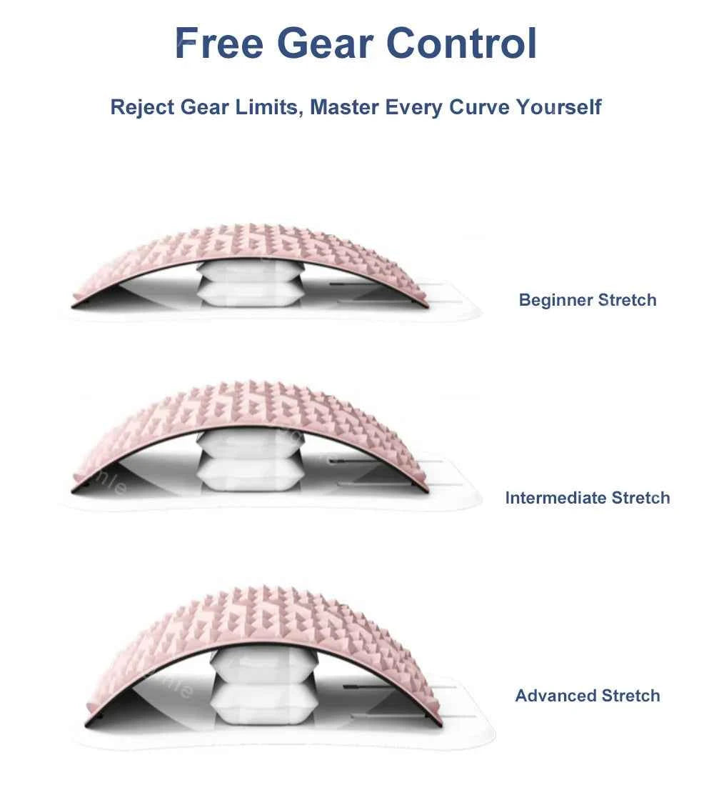 Electric Back Massager Stretch Lumbar Support Relaxation Spine Pain Relief Lower Traction Corrects Waist Multi-Level Adjustable