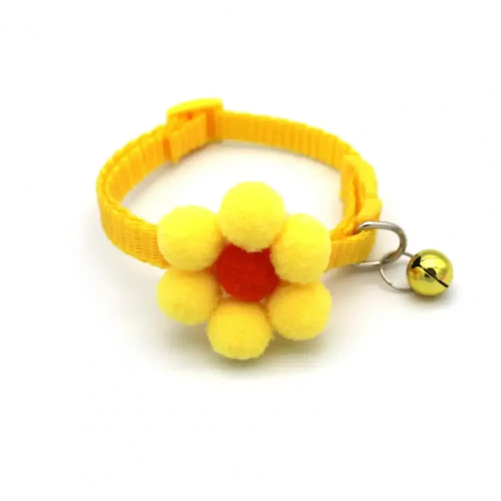 Cute Cat Collar with Bell Bowknot Adjustable Kitten Collar