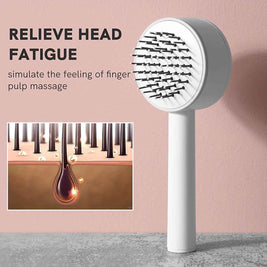 Self Cleaning Hair Brush | One Key Self Cleaning Hair Brush