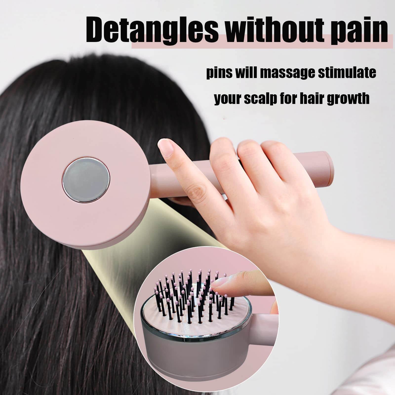 Self Cleaning Hair Brush | One Key Self Cleaning Hair Brush