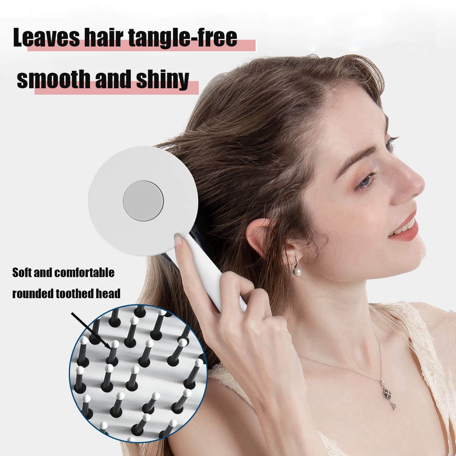 Self Cleaning Hair Brush | One Key Self Cleaning Hair Brush