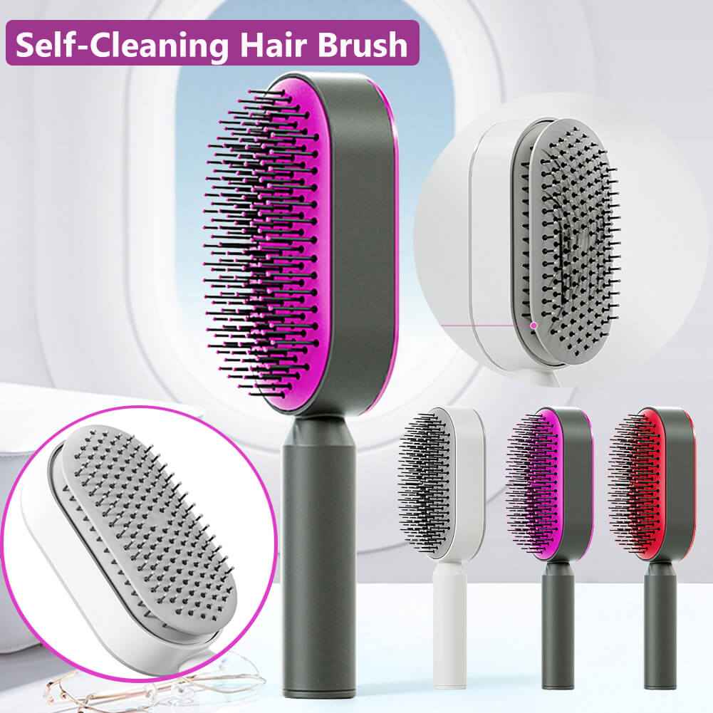 Self Cleaning Scalp Massage Brush | Hair Brush That Cleans Itself