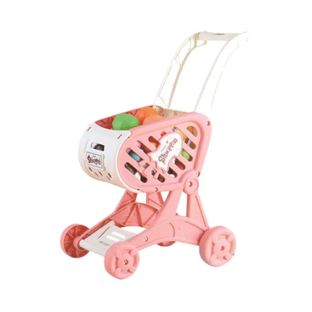 Kids Shopping Cart Toy Supermarket Pretend Play Trolley