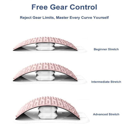 Electric Back Massager Stretch Lumbar Support Relaxation Spine Pain Relief Lower Traction Corrects Waist Multi-Level Adjustable