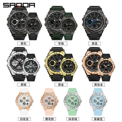 SANDA Waterproof Sports Watch Digital Couple Outdoor