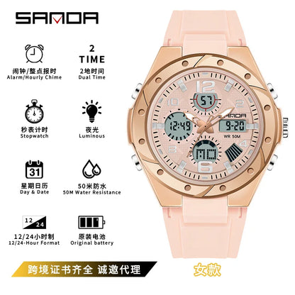 SANDA Waterproof Sports Watch Digital Couple Outdoor
