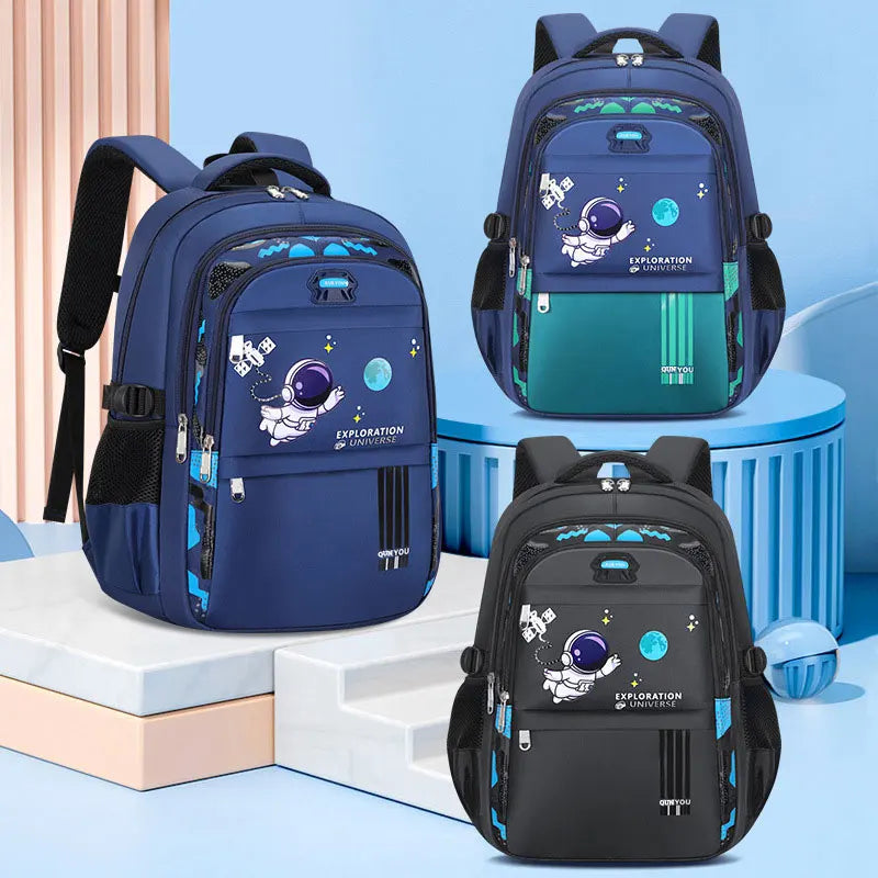 Kids Astronaut School Backpack Waterproof Boys Book Bag