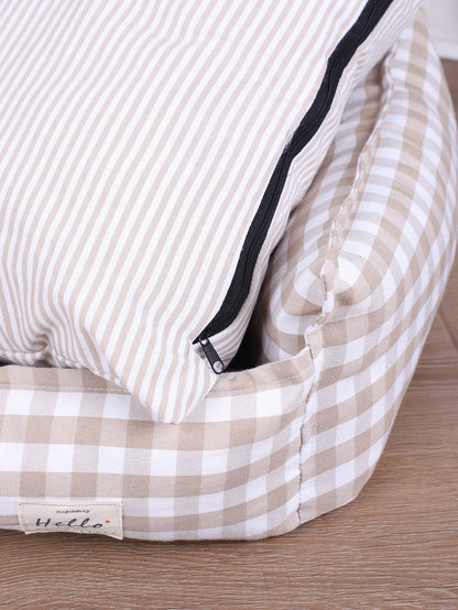 Small Dog Bed Plaid Soft Pet Sofa Cushion Mat