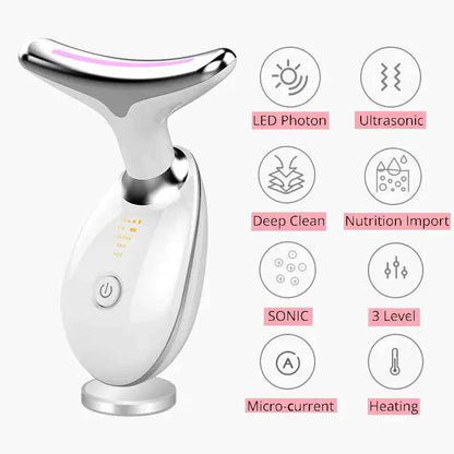 EMS Neck Face Lifter Neck Face Lifting Massager Skin Tighten Device Led Photon Therapy Anti Wrinkle Double Chin Remover
