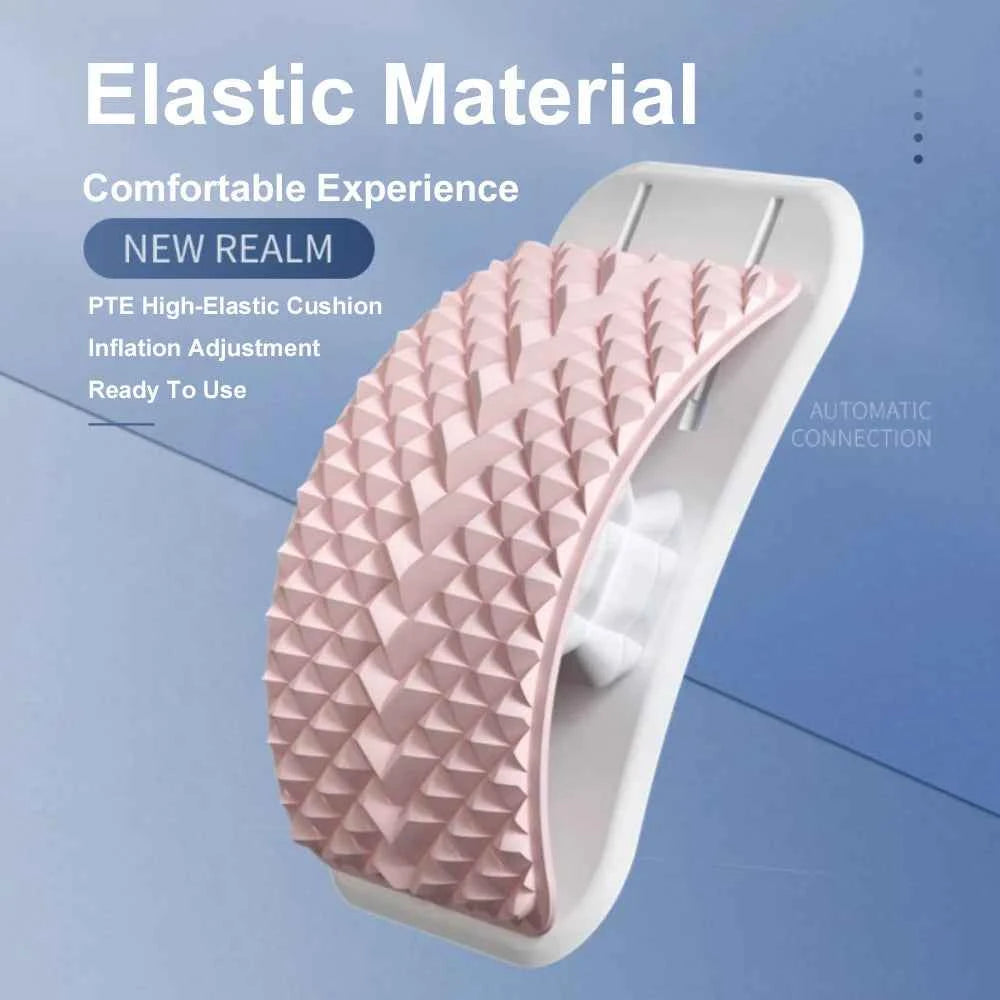 Electric Back Massager Stretch Lumbar Support Relaxation Spine Pain Relief Lower Traction Corrects Waist Multi-Level Adjustable