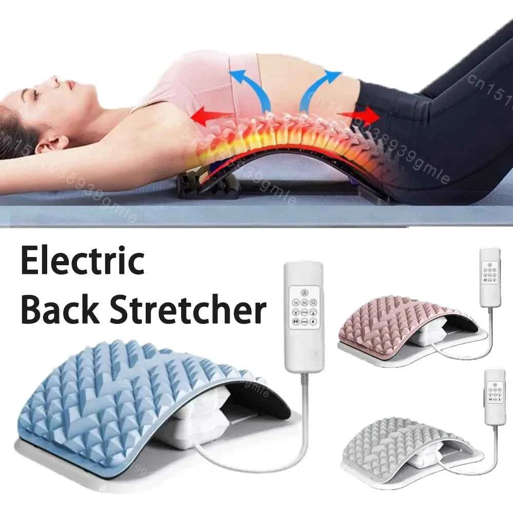 Electric Back Massager Stretch Lumbar Support Relaxation Spine Pain Relief Lower Traction Corrects Waist Multi-Level Adjustable