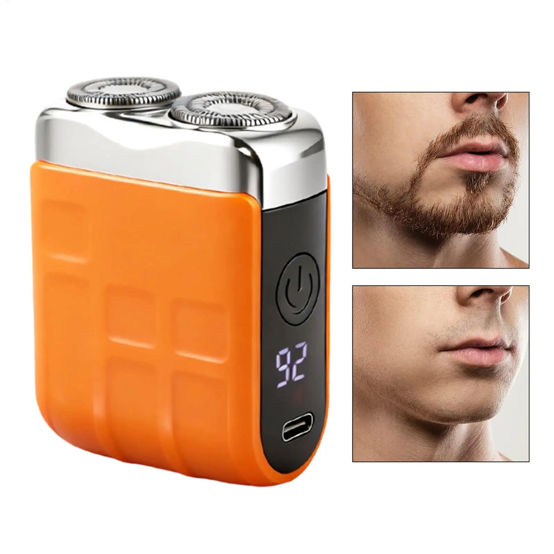 Mini Electric Smart Shaver Portable Cordless Rechargeable Double Cutter Men Shavers Digital Display Shaver Facial Beard Trimmer