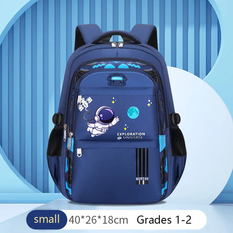 Kids Astronaut School Backpack Waterproof Boys Book Bag