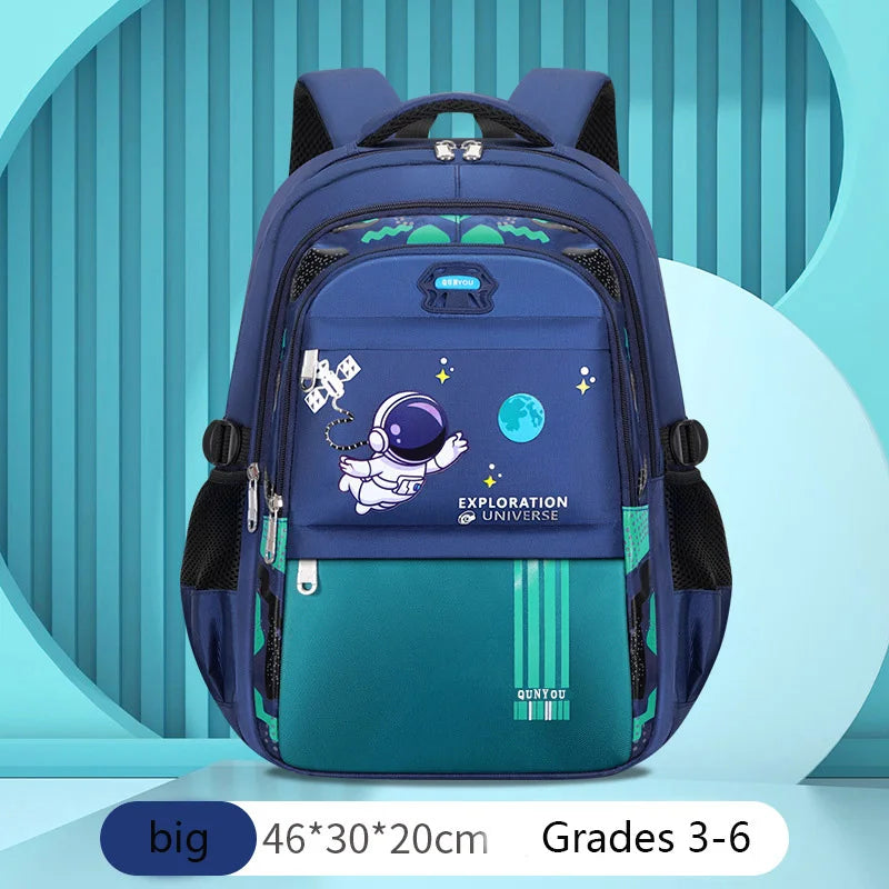 Kids Astronaut School Backpack Waterproof Boys Book Bag