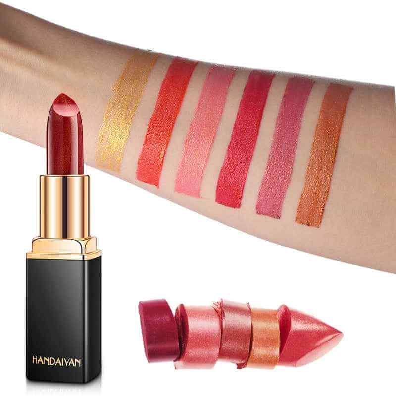 Shiny Metallic Color Changing Lipstick | Pearlescent Metallic Lipstick
