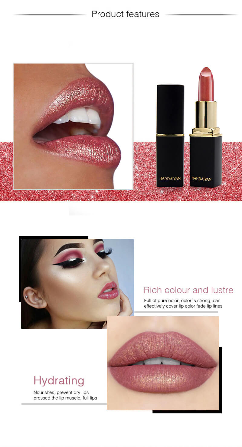 Shiny Metallic Color Changing Lipstick | Pearlescent Metallic Lipstick