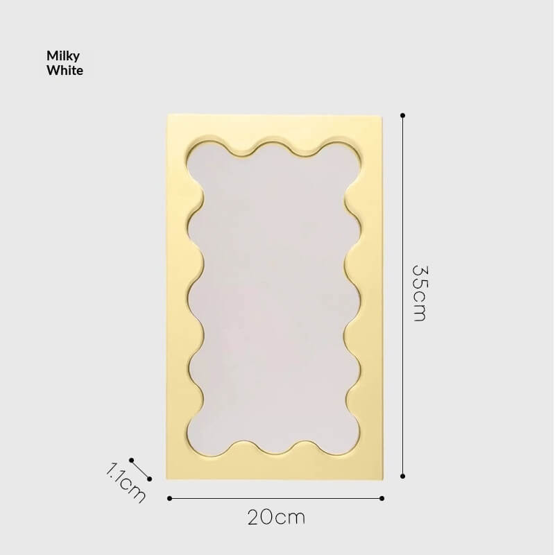 Square Wave Pattern Vanity Mirror | Wall Mirror For Living Room