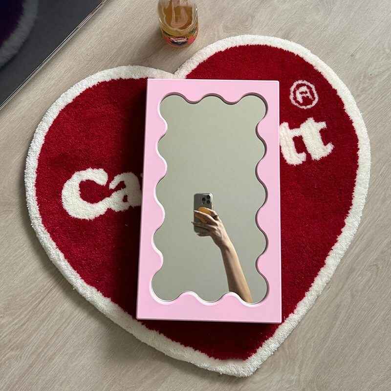 Square Wave Pattern Vanity Mirror | Wall Mirror For Living Room